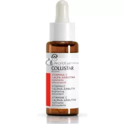   Collistar Attivi Puri Vitamin C Serum + Alpha Arbutin Face Drops for Anti-Ageing Moisturizing Effect 30ml