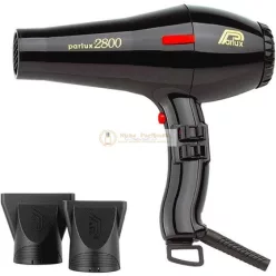   Parlux 2800 Professional Hair Dryer in Black Lightweight Compact 1760W Blow Dryer with 2 Speed Settings 3 Heat Controls Plus Cool Shot Button 3 Metre Salon Length Cable 2 Nozzle Attachments