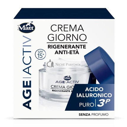 Matt Age Activ Regenerating Face Cream Anti-Age Day - Pure Hyaluronic Acid 3P - Soothing and Smoothing, Deep Moisturizing - 50ml