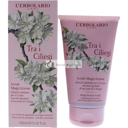 L'Erbolario MagicAction Scrub TRA I CILIEGI 150ml Exfoliating Body Oil Gel