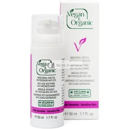 Vegan & Organic Soothing Mask for Sensitive Skin Anti-Redness Anti-Aging 50ml