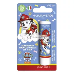   Naturaverde Kids Paw Patrol Vanilla Lip Balm with Cocoa Butter for Children with Organic Shea Butter with UVA-UVB Filters SPF 15 5.7ml Lipstick