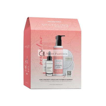 Naturaverde Face Care Set Upcycling Grapefruit Cleansing Gel 150ml and Serum 30ml Grapefruit Extract Vitamin C and Hyaluronic Acid with Makeup Remover Pads Complete