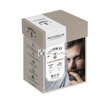 PHYTORELAX Grooming Kit 2 in 1 Beard Face Cleanser and Beard Hair Defining Wax