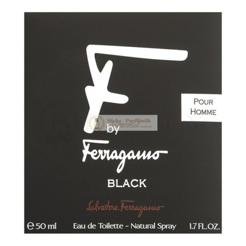 Salvatore Ferragamo F by Ferragamo Pour Homme Black Eau de Toilette for Men 50 ml
