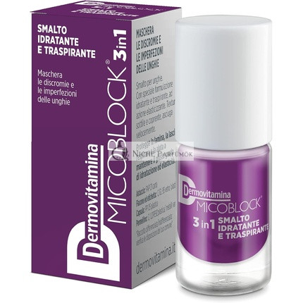 Dermovitamina Micoblock 3in1 Moisturizing and Breathable Nail Polish 5ml Violet