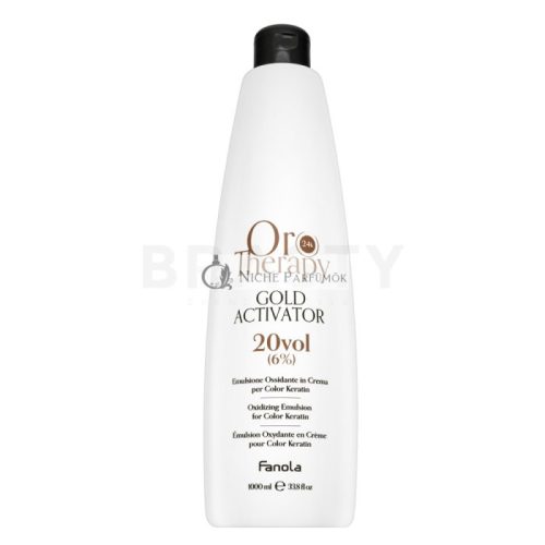 Fanola Oro Therapy 24k Gold Activator Oro Puro Developer Emulsion for All Hair Types 6% 20 Vol. 1000 ml