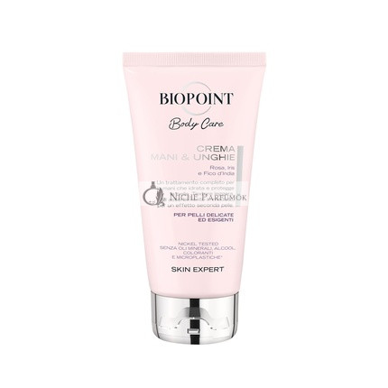 Biopoint Hand and Nail Cream Enriched with Prickly Pear and Rose Moisturizes and Protects Immediate Absorption 75ml