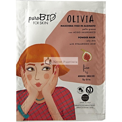 PuroBio Olivia Fig Alginate Face Mask for Oily Skin with Green Tea