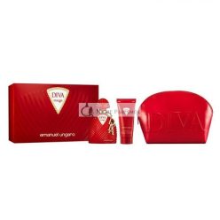   Ungaro Diva Rouge EPV Perfume 100ml with Body Lotion 100ml and Travel Pouch