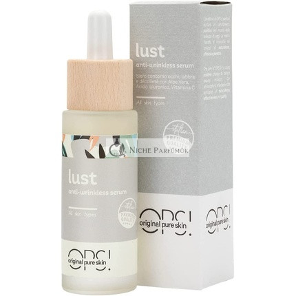OPS! Lust Anti-Wrinkle Face Serum with Hyaluronic Acid, Vitamin C, and Aloe Vera for Eyes, Lips, and Décolleté 30ml
