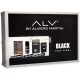 ALV By Alviero Martini Fekete Pour Homme Eau de Parfum 100ml, Dezodoráló 150ml és Útlevéltartó