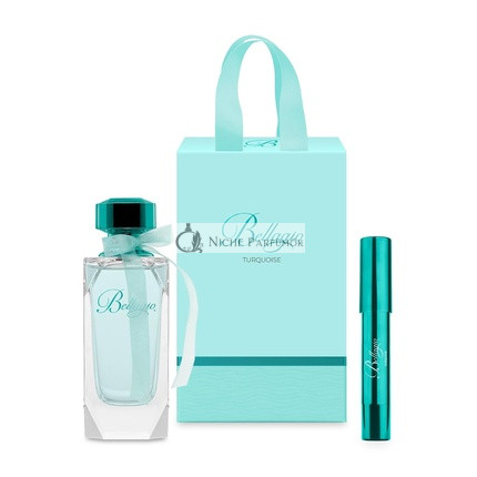 BELLAGIO TURQUOISE Women's Fragrance Gift Box 100ml + Pen 3.2ml with Fruit Scent