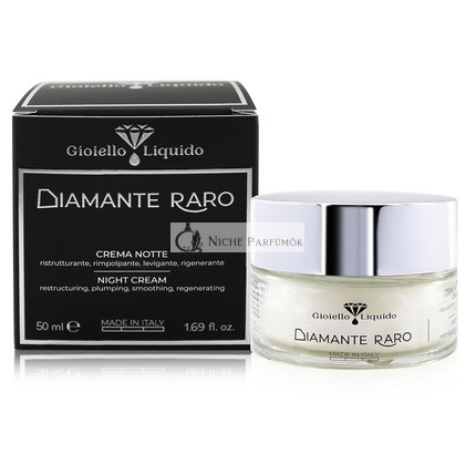 Night Face Cream with Revitalizing Anti-Wrinkle Effect Diamond Powder Caulerpa Lentillifera Betain and Cocoa Butter 50ml