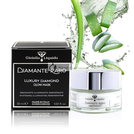 Luxury Diamond Glow Mask Brightening Gel Mask with Aloe Vera 50ml Gioiello Liquido