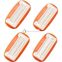   Fler Women's Razor Blades Replacement Parts for Hair Removal with Aloe Vera, Vitamin E, and Jojoba Oil 4-Pack