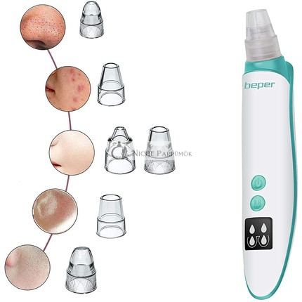 Beper Rechargeable Pore and Blackhead Vacuum Removes Blackheads, Sebum, Impurities, and Acne from Clogged Pores