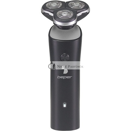 BEPER P304BAR003 Men's Electric Shaver with 3 Flexible Heads - USB Rechargeable and Easy to Clean