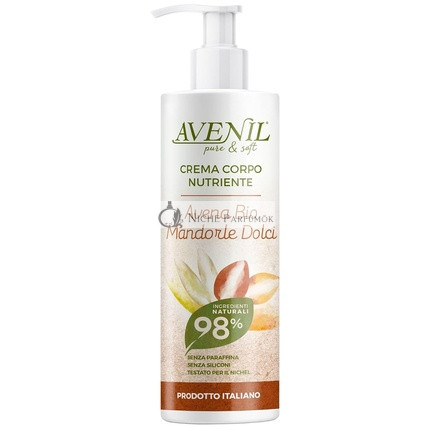 Avenil Nourishing Body Cream with Organic Oats and Sweet Almonds 400ml