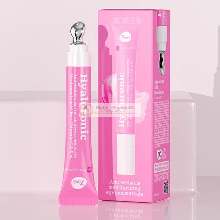 7Days Eye Cream with Hyaluronic Acid Korean Skincare for Dark Circles and Puffy Eyes Anti Aging Eye Bags Remover Anti Wrinkles Eye Gel with Cooling Massager
