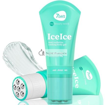 7Days Anti Cellulite Cooling Body Gel with Massage Roller for Women Moisturizes Skin Burning Up Fat Traps Smoothing Up Skin Relief