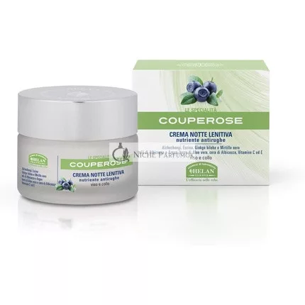Helan Couperose Soothing Face Moisturizer for Night Skincare Routine with Vitamin C & E, Argan Oil, Aloe Vera Butter 50ml
