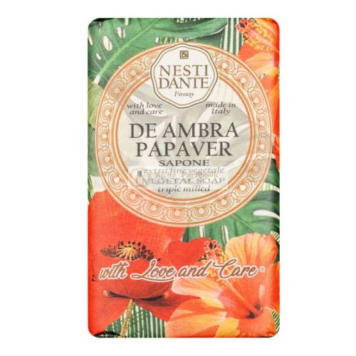 Nesti Dante With Love & Care Vegetal Soap De Ambra Papaver 250 g