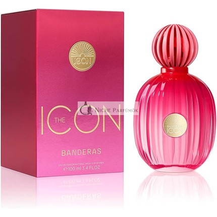 Antonio Banderas The Icon Woman Eau De Perfume for Women Long Lasting Elegant Sophisticated and Sensual Scent Vanilla Floral and Fruity Notes Ideal for Special Events 100ml