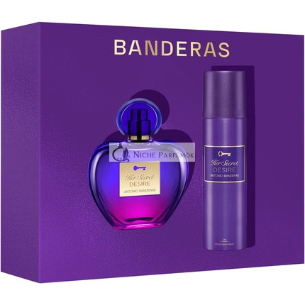 Banderas Perfumes Her Secret Desire Gift Set for Women Floral and Fruity Fragrance Vanilla and Floral Notes Ideal for Day Wear