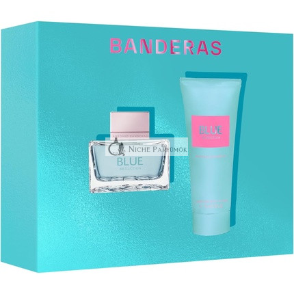 Antonio Banderas Perfumes Blue Seduction Woman Gift Set EDT 50ml + Body Lotion 75ml - Floral Aquatic Notes - Ideal for Day Wear