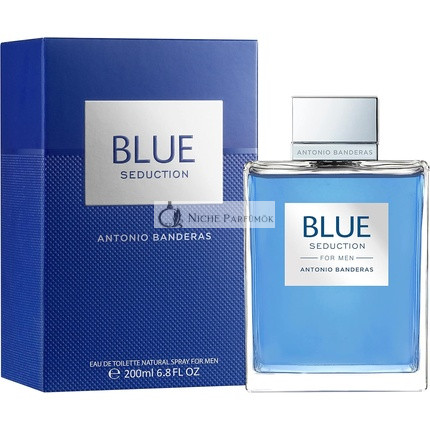 Banderas Perfumes Blue Seduction Eau de Toilette for Men Long Lasting Fresh and Casual Fragrance Woody and Aquatic Notes Ideal for Day Wear 200ml