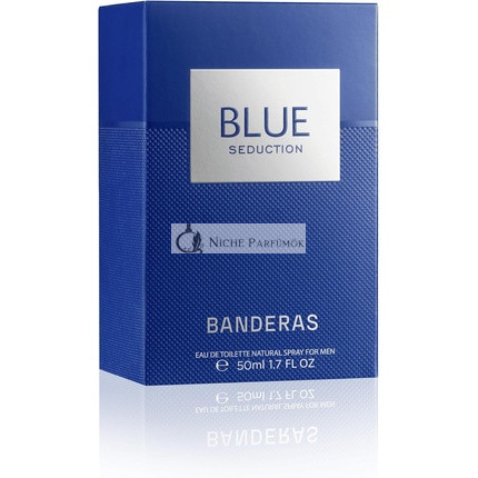 Banderas Perfumes Blue Seduction Eau de Toilette for Men Long Lasting Fresh and Casual Fragrance Woody and Aquatic Notes Ideal for Day Wear 50ml