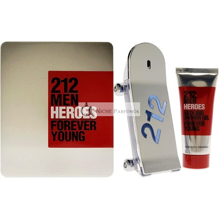 Carolina Herrera 212 Heroes 2 Piece Gift Set: Eau De Toilette 90ml - Body Wash 100ml