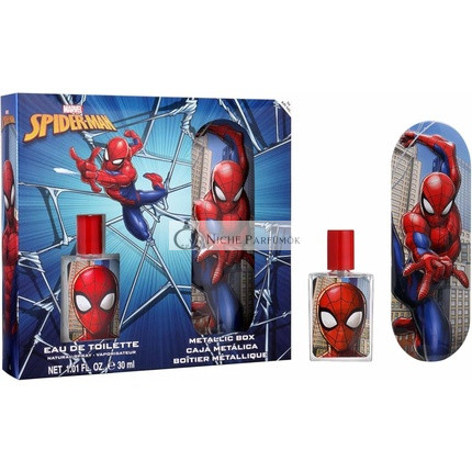 Marvel Spiderman Gift Set for Kids Eau de Toilette Metallic Box Vegan and FSC Approved 30ml