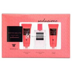   TITTO BLUNI Seduction Women's Perfume Gift Set, Eau de Toilette 75ml + Body Cream 75ml + Shower Gel 100ml