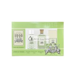   1916 Lemon and Tonka Perfume 100ml + Perfume 30ml + Shower Gel 100ml Unisex Gift Set for Men and Women Fresh Citrus Scent Long Lasting 230ml