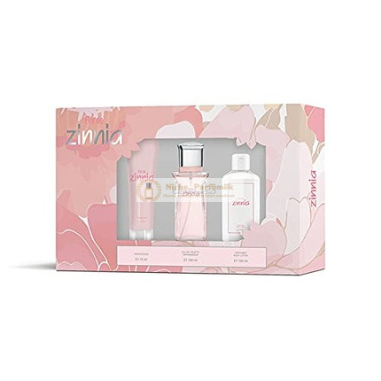Zinnia Flor de Zinnia Ajándékcsomag Nőknek, EdT 100ml + Testápoló 100ml + Kézkrém 75ml