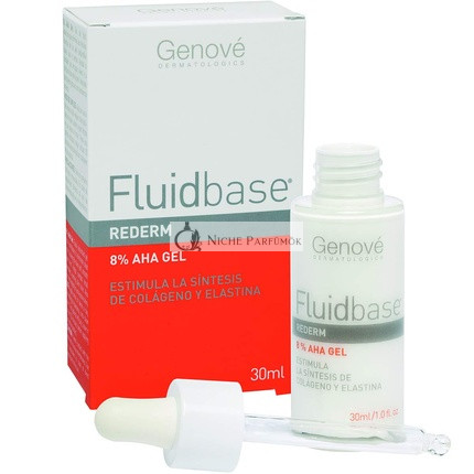 Fluidbase Rederm 8% AHA Gel Anti-Aging for Dry and Acne-Prone Skin 30ml
