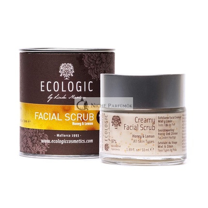 Creamy Face Scrub Honey and Lemon with Olive Stone 50ml Ecologic Cosmetics by Linda Nicolau - Environmentally Friendly Bio-Cosmetics Sustainable Organic Climate Friendly