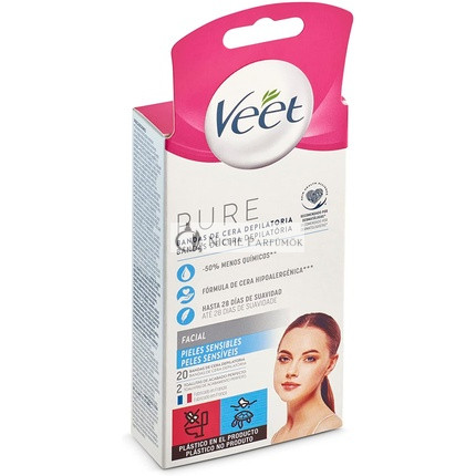 Facial Hair Removal Strips Veet Sensitive skin 20 Units