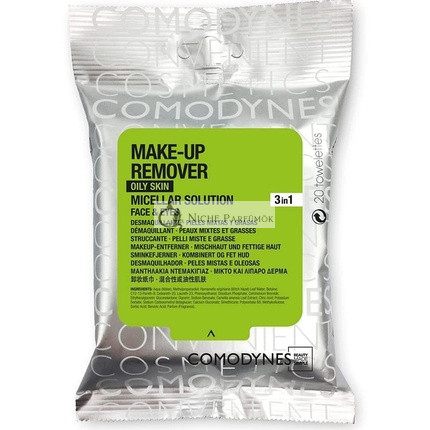 Comodynes Make Up Remover Towels for Face and Eyes Burdock Combination and Oily Skin 20 Towels