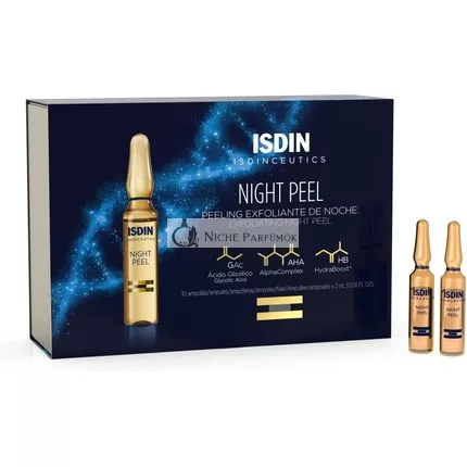 ISDIN Isdinceutics Night Peel Exfoliating Peel 10 Ampoules - Supports Cell Renewal and Brightens Skin