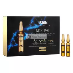   ISDIN Isdinceutics Night Peel Exfoliating Peel 30 Ampoules - Supports Cell Renewal and Brightens Skin