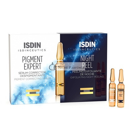 ISDIN Isdinceutics Pigment Expert + Night Peel Treatment 10+10 Ampoules - Brightening Face Serum and Night Peel