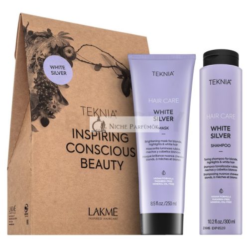 Lakmé Teknia White Silver Pack Shampoo + mask for platinum blonde and gray hair 300 ml + 250 ml