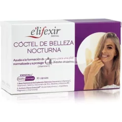   E'LIFEXIR Essential Beauty Cocktail Night Nutricosmetics Rejuvenating Anti-Aging 60 Capsules