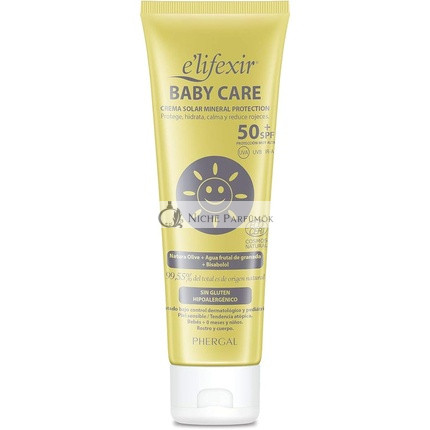 E'LIFEXIR Baby Care Baby and Child Sun Cream Hydrating Nourishing Water Resistant Sunscreen UVA/UVB/IR-A 100% Mineral Filters Yellow