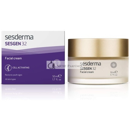 Sesderma Sesgen 32 Cell Activating Cream Anti-Ageing Cream for Face Hi-Tech Ingredients Helps Prevent Wrinkles Resynchronizes Natural Skin Repair Process Nourishing Cream Revitalising Cream 50ml