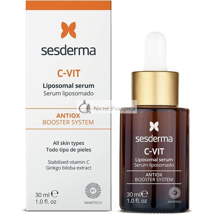 Sesderma C-Vit Liposomal Serum Hydrated and Radiant Skin Antioxidant Serum First Signs of Ageing Pigmentation Vitamin C Serum for Face Professional Skincare 30ml