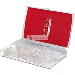 BIFULL Tips Nail French Manicure Black/White Standard